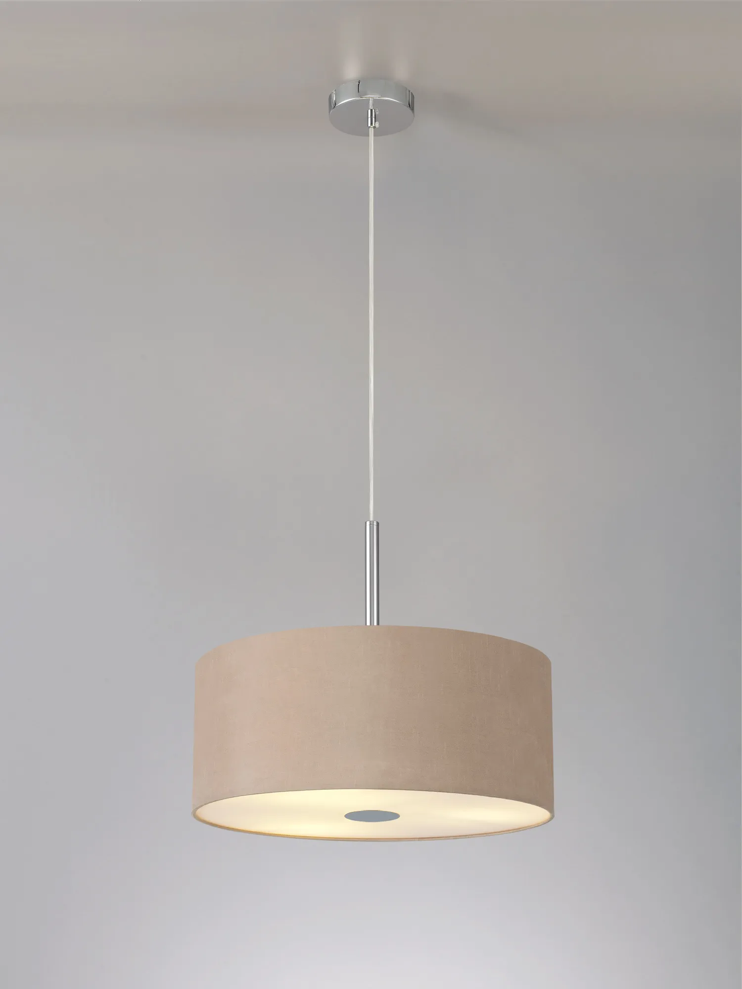 Baymont 40cm 5 Light Pendant Polished Chrome, Antique Gold/Ruby, Frosted Diffuser DK0472  Deco Baymont CH AG